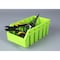 Basicwise Storage Bin, Plastic, Green, 3 in H, 4.5 in W, 8 in L, 6 PK QI003255G.3 - alternate 2